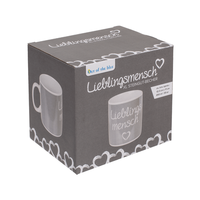Becher, Lieblingsmensch, ca. 12,5 x 11 cm,