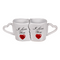 Doppel-Becher, I love you, 8,5 x 9 cm,
