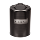 Schwarze, runde Metall-Dose, Coffee, Tea &