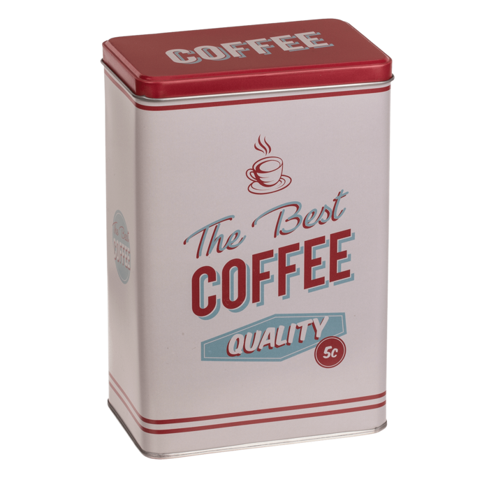 Rechteckige Metall-Dose, Nostalgie (Coffee, Tea &