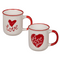 New Bone China-Becher mit rotem Herz, Love &