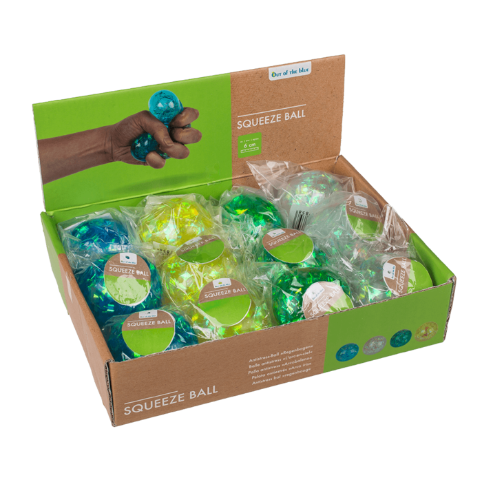 Squeeze-Ball, Colourful, ca. 6 cm,