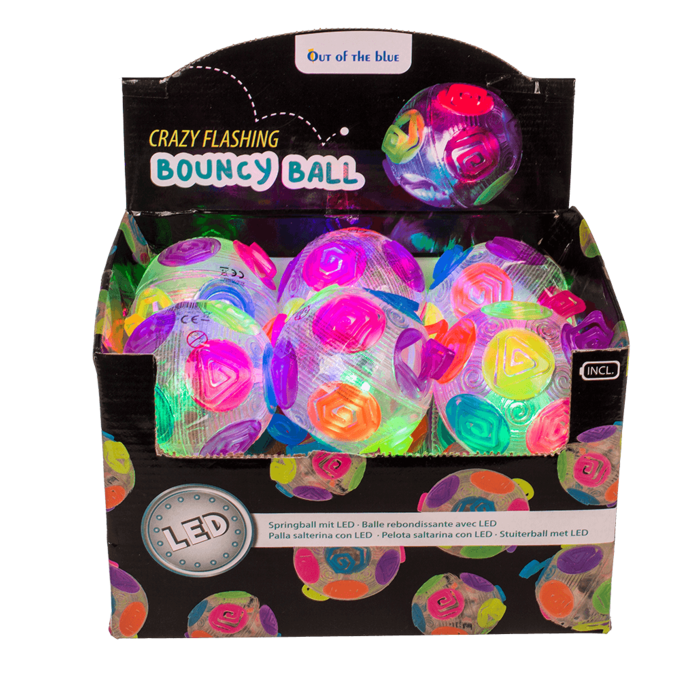 Springball, Crazy Flashing, Regenbogen, ca. 8 cm,