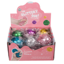 Squeeze-Wasserball mit Glitzer, ca. 7 cm,