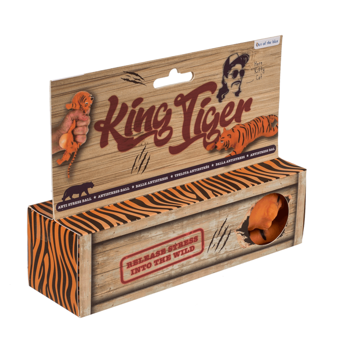 Antistress-Ball,Tiger, ca. 4,5 x 19 cm,