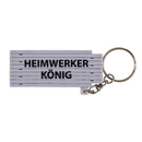 Metall-Schlüsselanhänger, Zollstock mit Sprüchen,