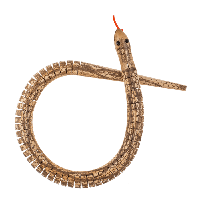 Holz-Spiel-Schlange, ca. 50 cm,