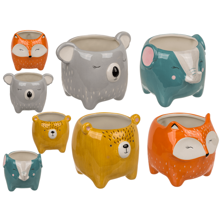 Deko-Pflanztopf, Tiere,
