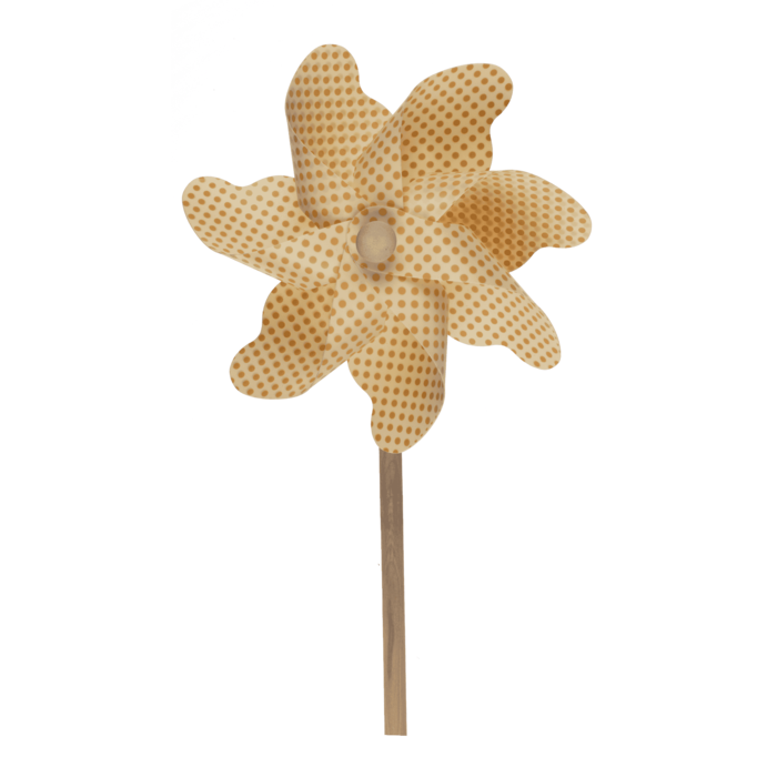 Bunte Windmühle mit Punkten, ca. 17 cm,