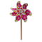 Bunte Windmühle mit Blumen, ca. 17 cm,