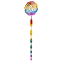 Windspirale, mit Blumendekor, ca. 15 x 65 cm,