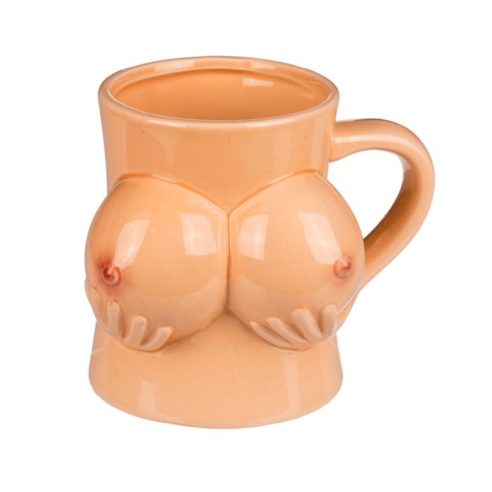 Becher, Brust, ca. 11 x 9 cm,