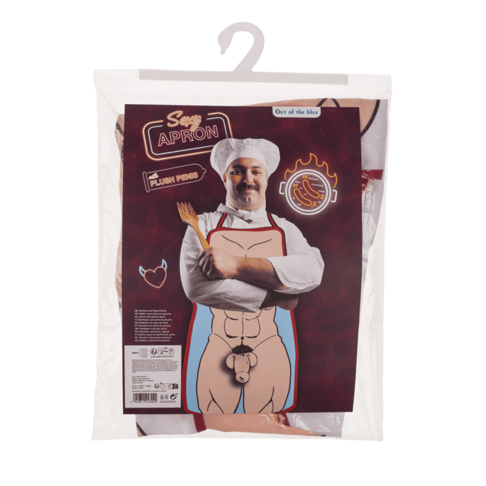 Küchenschürze, Männerkörper mit Plüsch-Penis,