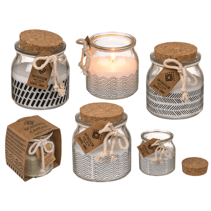 Duftkerze (Fresh cotton) im Glas,