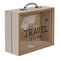 Holz-Spardose, Travel Fund, ca. 20,5 x 12 cm