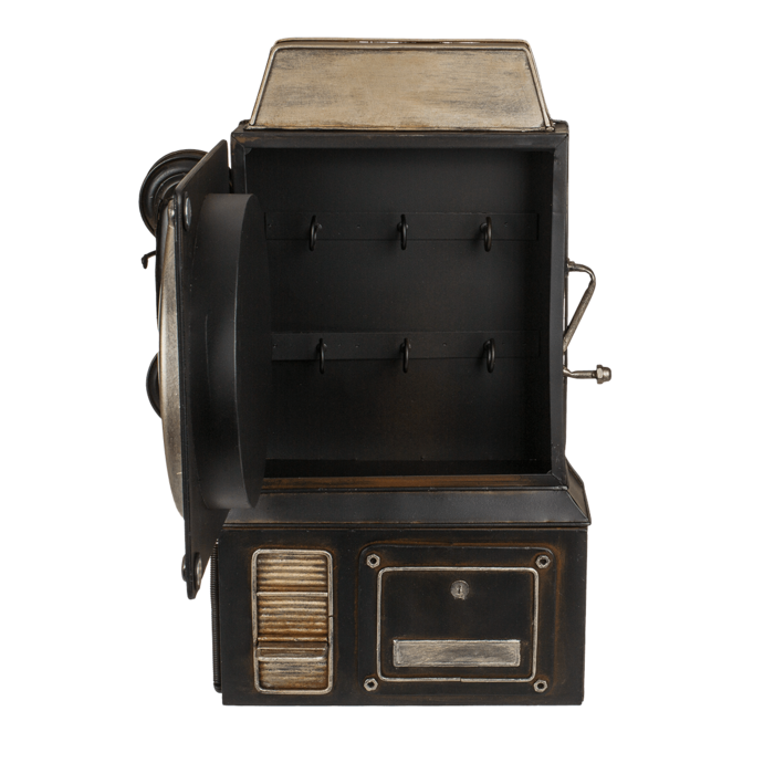 Metall-Schlüsselkasten, Telefon mit Uhr,