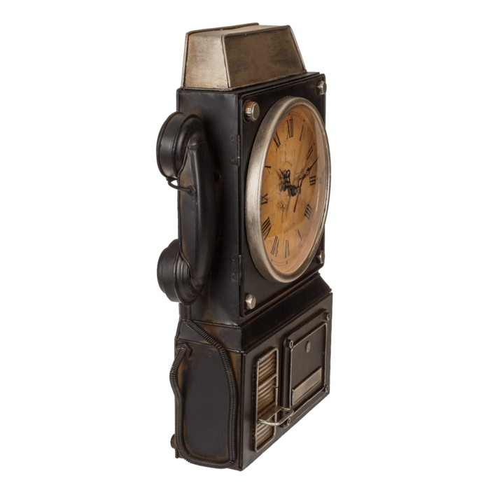 Metall-Schlüsselkasten, Telefon mit Uhr,