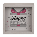 Holz-Spardose, Happy Birthday, im Rahmen,