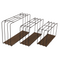 Wandregal aus Metal, mit Holzboden, 3er Set,