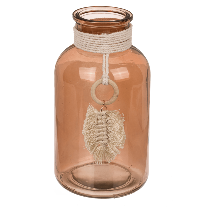 Glas-Vase, Boho Style,