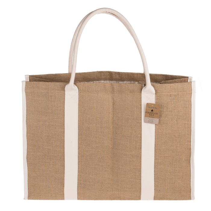 Naturfarbene Kaminholztasche,