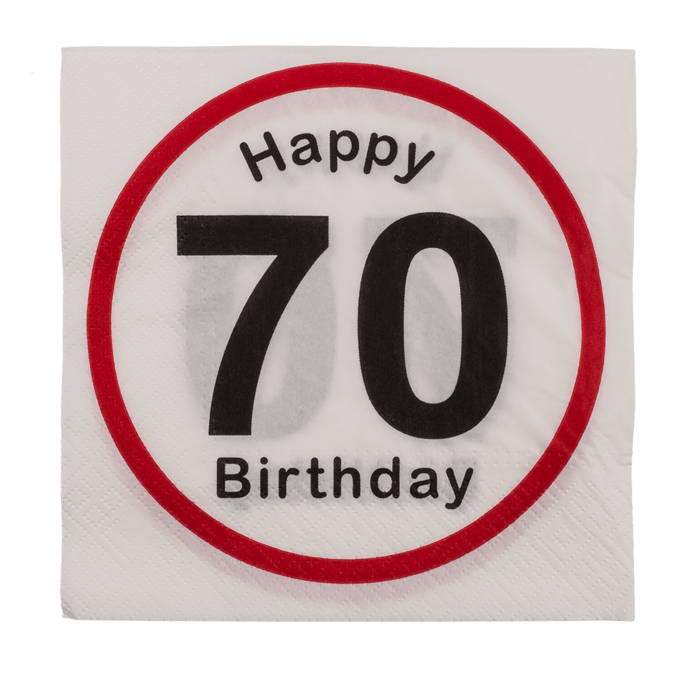 Papier-Servietten, Happy Birthday - 70,