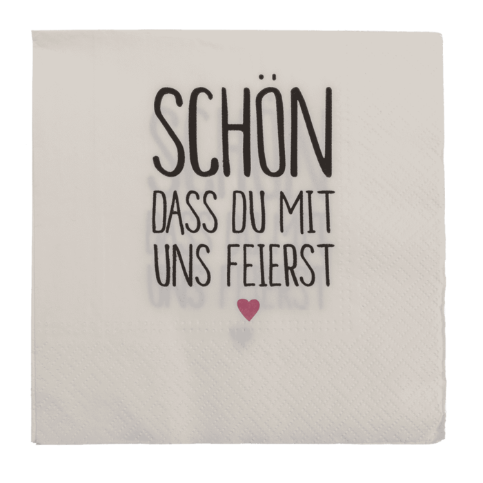 Weiß/Graue Papier-Servietten,