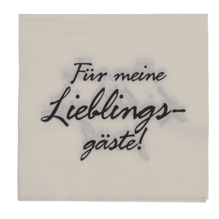 Weiß/Graue Papier-Servietten,