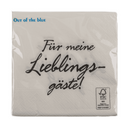 Weiß/Graue Papier-Servietten,