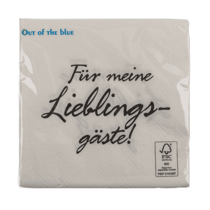 Weiß/Graue Papier-Servietten,