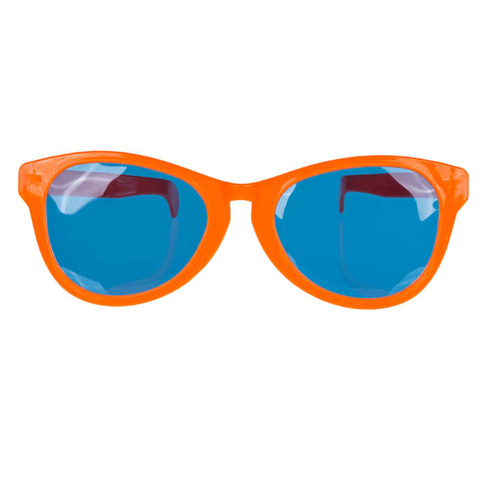 Jumbo-Spaßbrille mit farbigen Gläsern, ca. 25 cm,