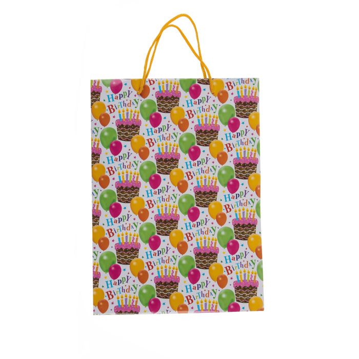 Papier-Geschenktüte I, ca. 25 x 8,5 x 34,5 cm,