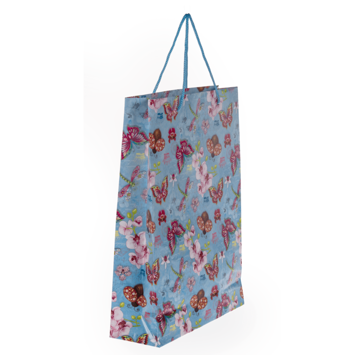 Papier-Geschenktüte I, ca. 25 x 8,5 x 34,5 cm,
