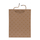 Kraftpapier-Geschenktüte, mit Blumenverzierung,