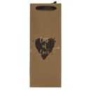 Weinflaschen-Kraftpapier Geschenktüte, Herzen,