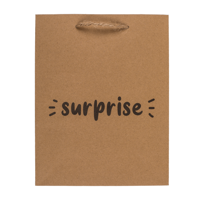 Kraftpapier-Geschenktüte, For you, Congrats,