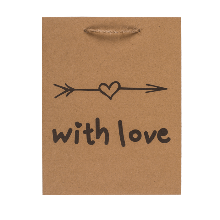 Kraftpapier-Geschenktüte, For you, Congrats,