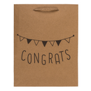 Kraftpapier-Geschenktüte, For you, Congrats,