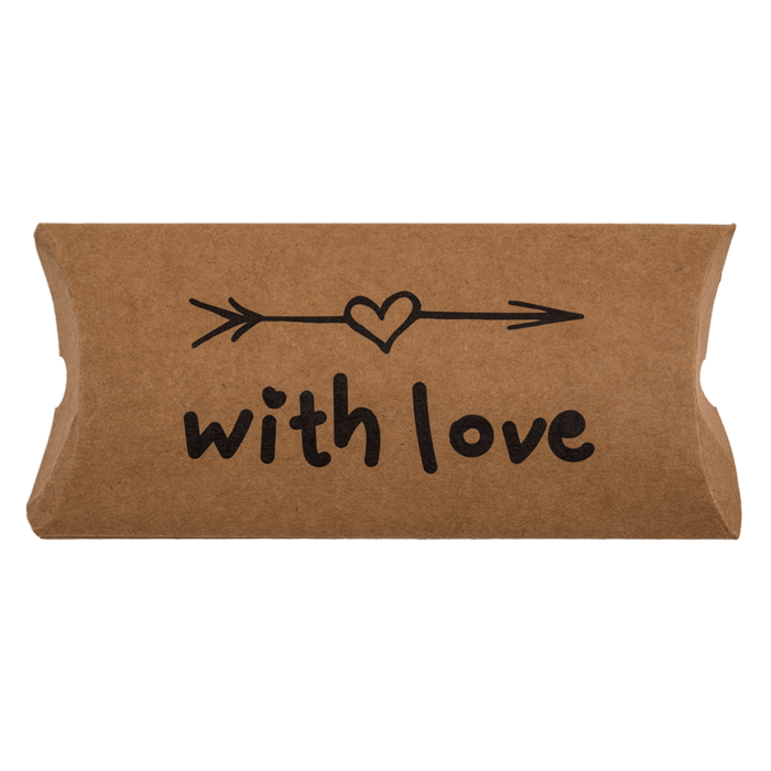 Kraftpapier-Kissenschachteln, For you, Congrats,