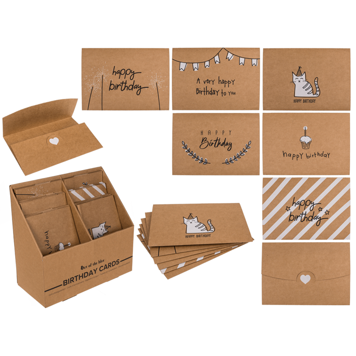 Kraftpapier Geschenkkarte 2 in 1,