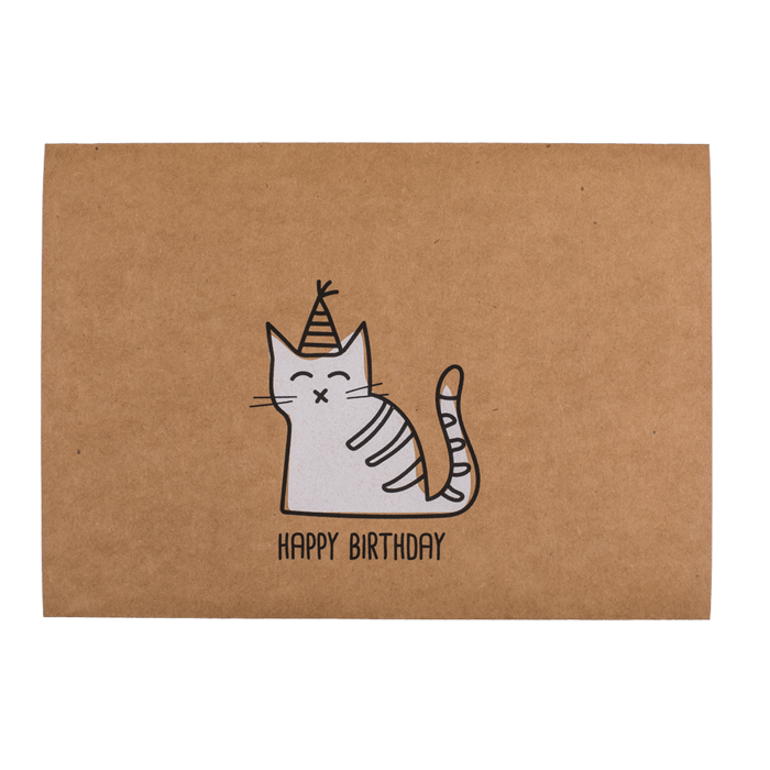 Kraftpapier Geschenkkarte 2 in 1,
