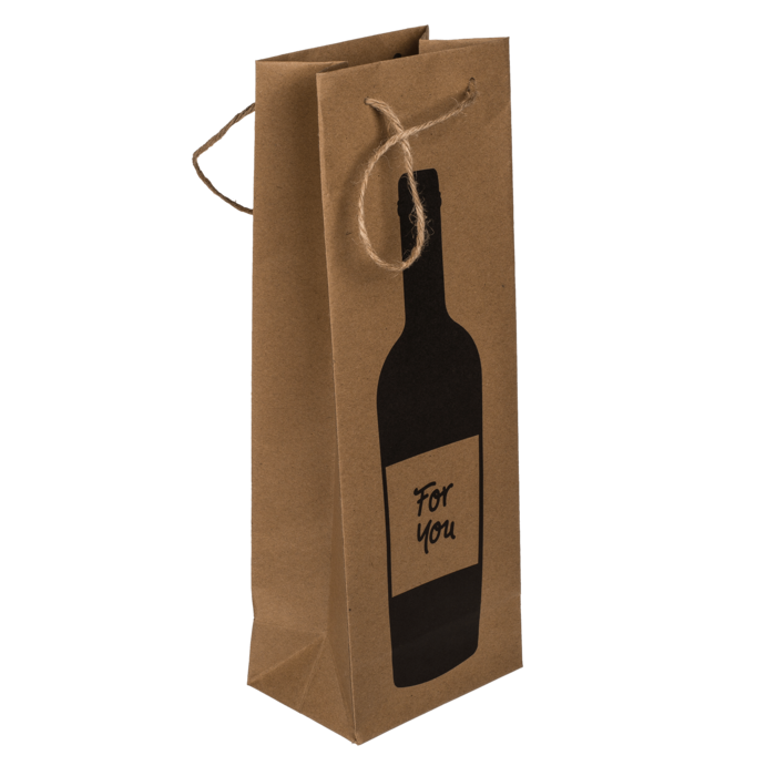 Weinflaschen-Kraftpapier-Geschenktüte,