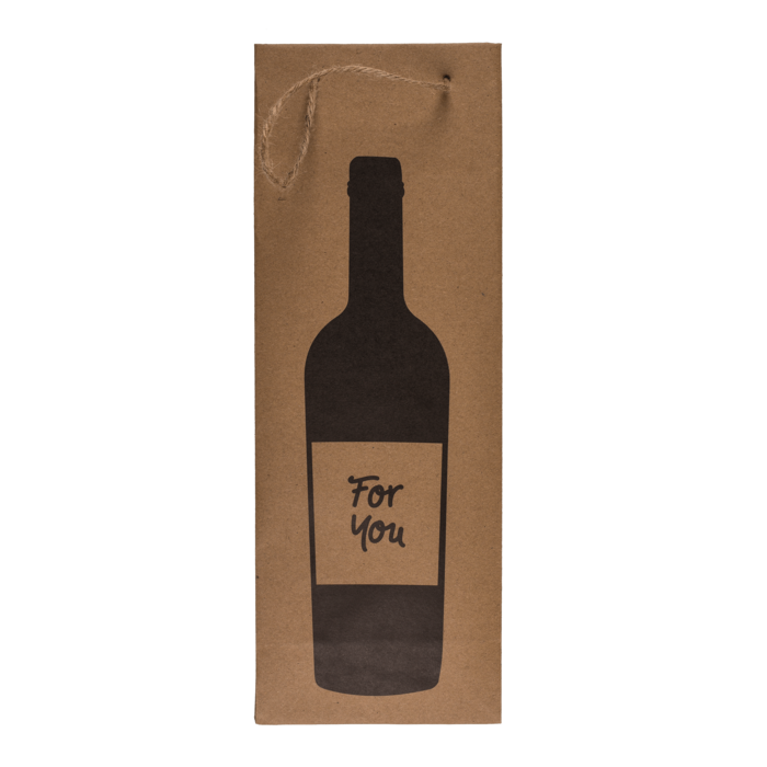 Weinflaschen-Kraftpapier-Geschenktüte,
