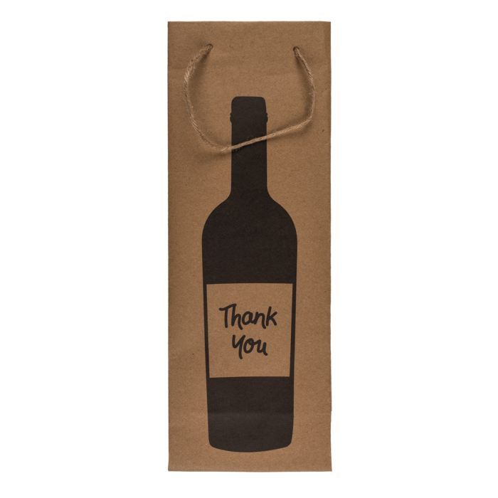 Weinflaschen-Kraftpapier-Geschenktüte,