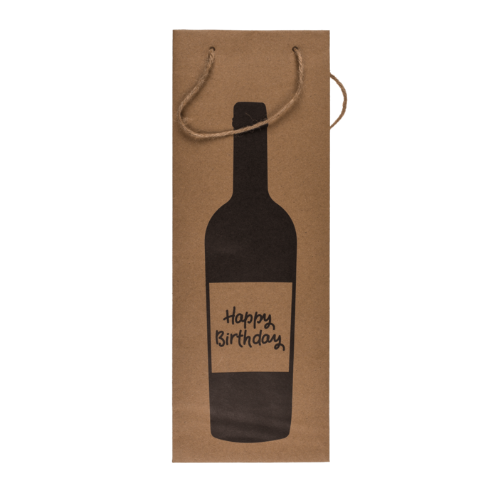 Weinflaschen-Kraftpapier-Geschenktüte,