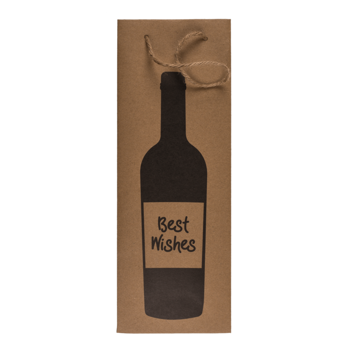 Weinflaschen-Kraftpapier-Geschenktüte,