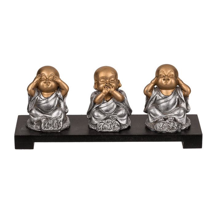 Sitzende Deko-Figur, Buddha (nichts böses sehen,