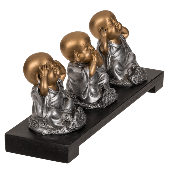 Sitzende Deko-Figur, Buddha (nichts böses sehen,