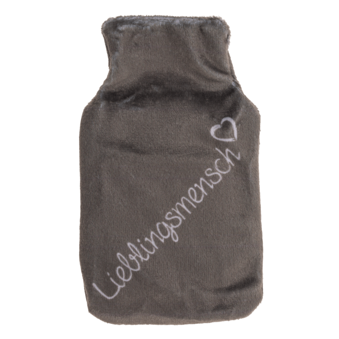 Handwärmer, Wärmflasche mit Fleeceüberzug,