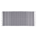 Weiß/graues Fouta-Hamamtuch (für Sauna & Strand)